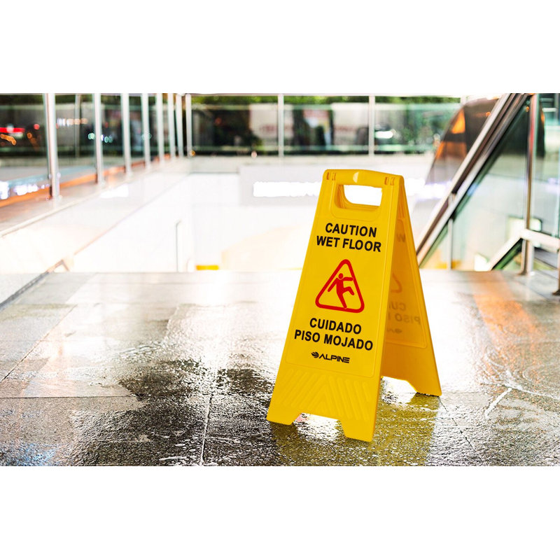 24 in. Multi-Lingual Caution Wet Floor Sign