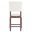 Ensemble de 4 tabourets de bar de style Mid-Century de 40,4 po avec dossier et tabourets revêtus de lin avec pieds en bois massif pour la salle à manger de l'îlot de cuisine (chaises 4 pièces)-542172053