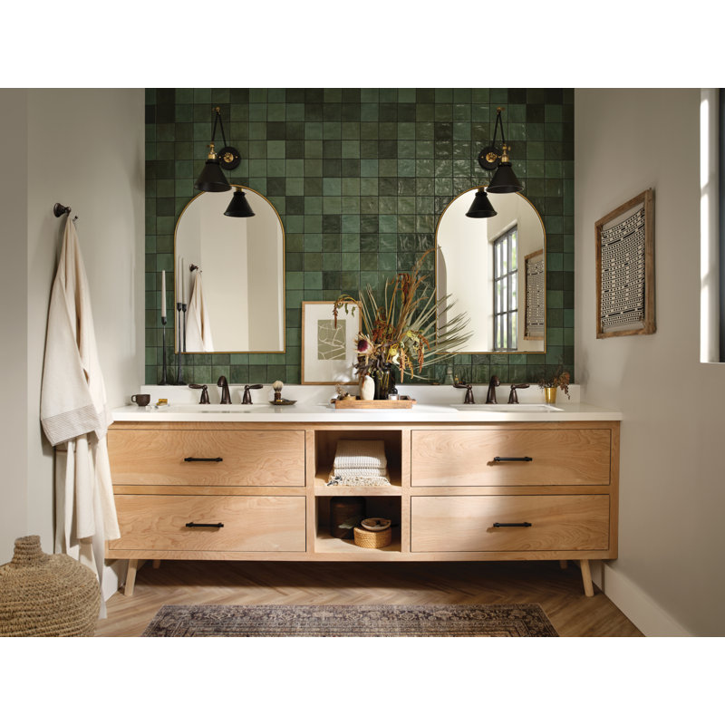 Robinet de salle de bain à large entraxe Brantford de Moen, Bronze frotté à l'huile
