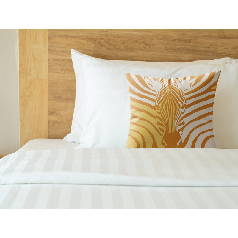 Coussin d'intérieur Salie Zebra, Tangerine Twist, 16 po x 16 po