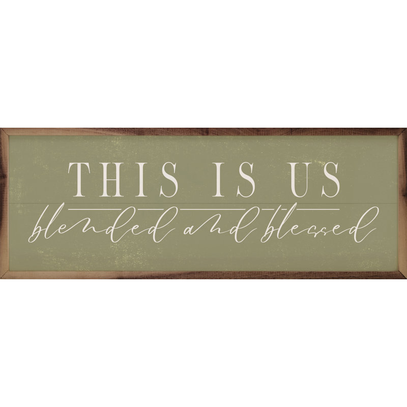 «This Is Us Green» sur bois, H 12 po x l 36 po