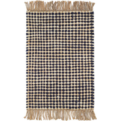 Kuba Black Handwoven Jute Rug