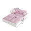 Lit convertible 3 en 1 rose, grand lit de 74,8 po, velours, 2 coussins, pieds, éponge à haute densité douce et multifonctionnelle avec solution d'économie d'espace, minutes d'installation facile