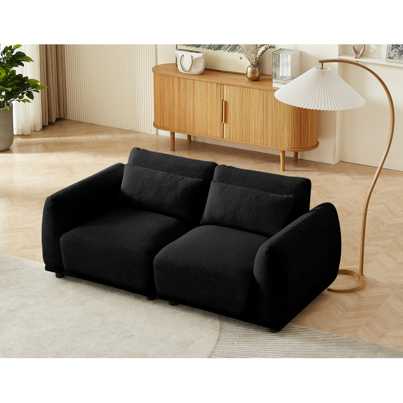 Emora , Laine noire, H 29,13 po x l 72,83 po x P 35,03 po