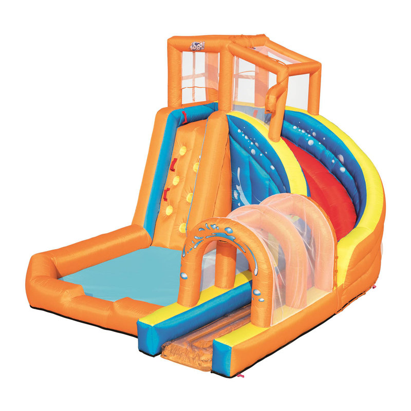 H2OGO! Hurricane Tunnel Blast Inflatable Kids Outdoor Water Park Pool with Slide