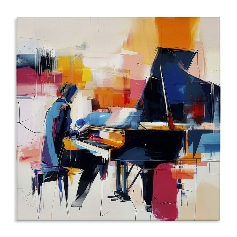 "Musical Melody Piano Musician" par Irena Orlov, H 36 po x l 36 po x P 1,5 po