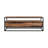Dorleus 66" Wide Rectangle Coffee Table with Shelf in Acacia and Black Metal