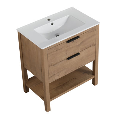 Contreplaqué de meuble-lavabo 30 po avec 2 tiroirs