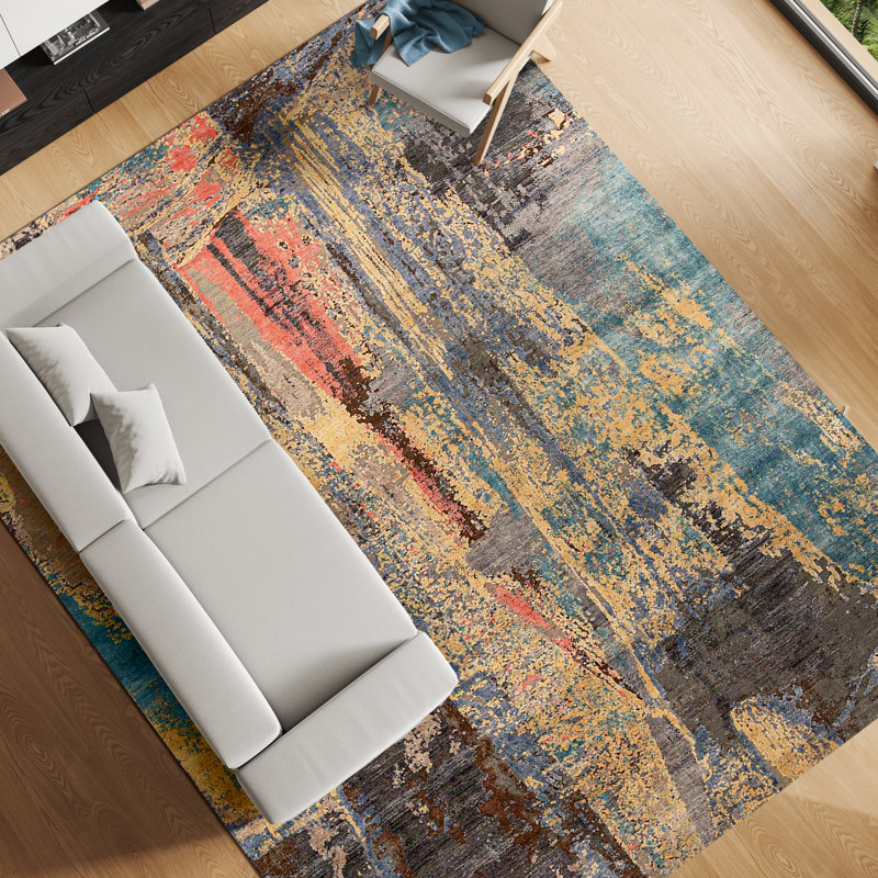 Abstract Area Rug, Rectangle 9' x 12'