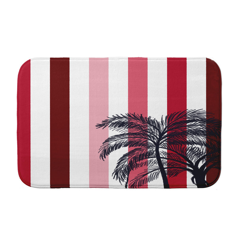 Tapis de bain Hilliard, l 24 po x L 17 po, Rouge