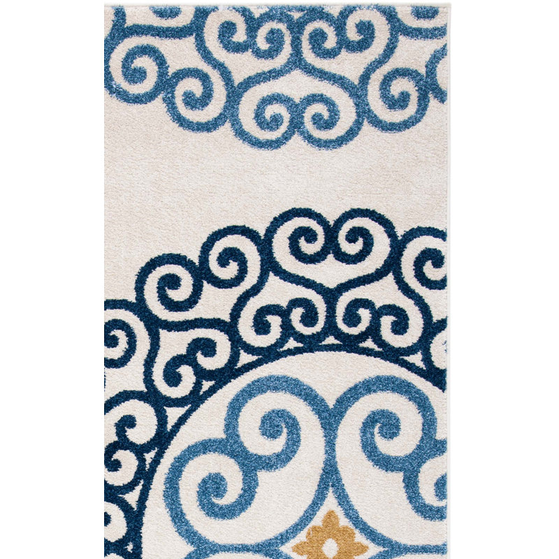 Neil Performance Ikat Rug, Rectangle 5'3" x 8'