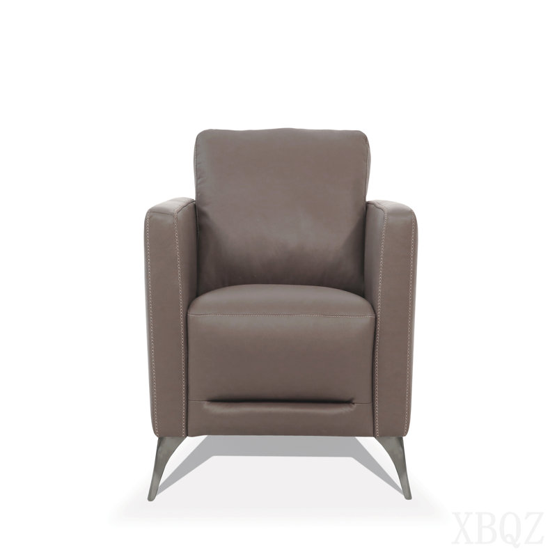 Taupe Leather Chair, Taupe