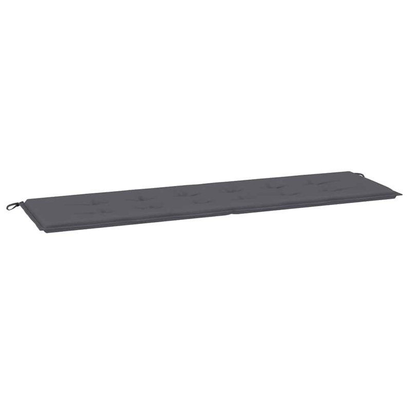 Garden Bench Cushion Anthracite Oxford Fabric 100 Percent Polyester Patio Bench Cushion, 19.7" H x 71" W x 1.2" D