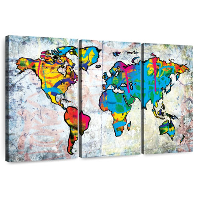 Urban Grunge World Map