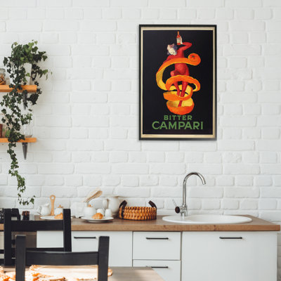 Publicité giclée de Campari amer, conception de Marcus Jules