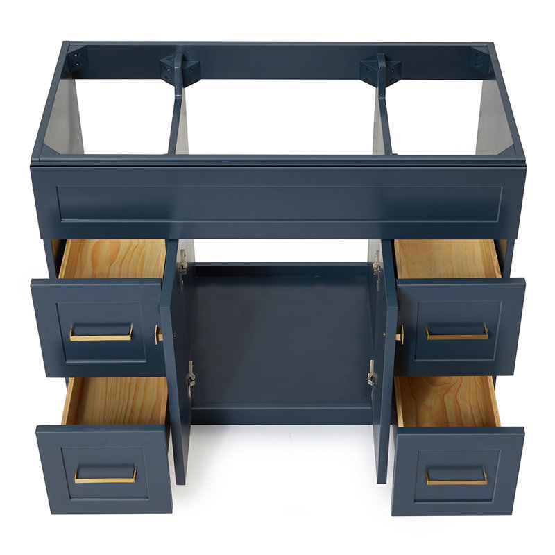 Base de meuble-lavabo simple 42 po Paulla, Bleu minuit