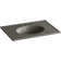 Ceramic Impressions Rectangular Drop-In Bathroom Sink with Overflow
