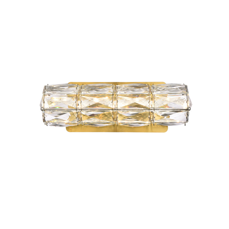 Ultan Dimmable LED Vanity Light, 4.7" H x 12.2" W x 9" D, Gold