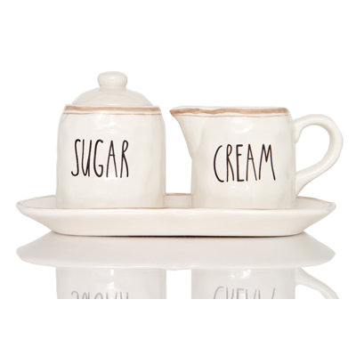 Red Vanilla Countryside Sugar & Creamer Set