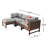 Hesse 78.8 " W L-Shaped Powder Coated Steel and Wicker Patio Sectional with Cushions