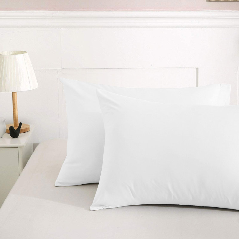 Kotto 100% Polyester Square Oxford Pillowcases, White