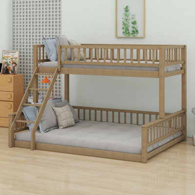 Bunk Bed With Ladder And Guardrails