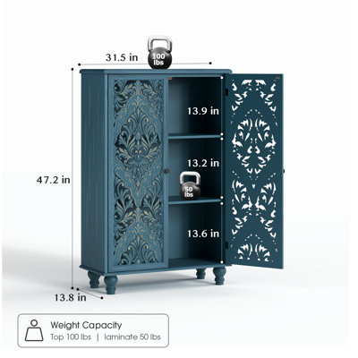 Tall Storage Cabinet,Accent Chest,Accent Cabinet with Doors,Sideboard Buffet with Shelves