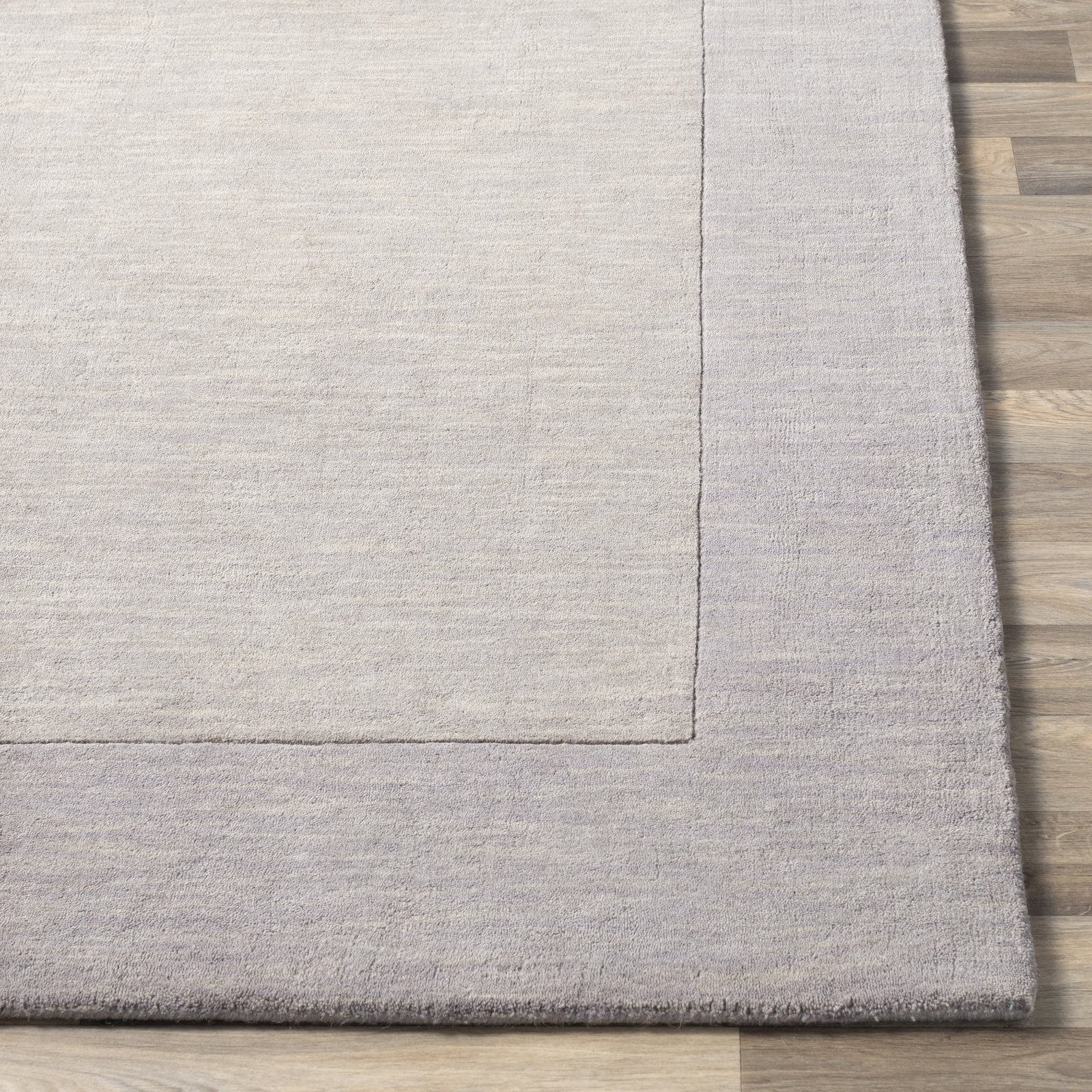 Dolma Charcoal Gray Hand-Woven Wool Rug, Square 8'