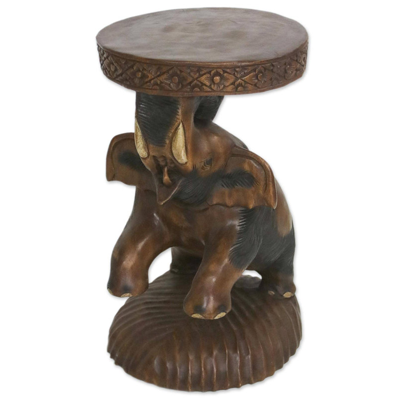 Tabouret décoratif en bois hello éléphant Tektas