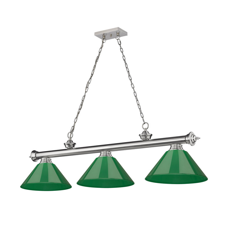 Annaleisa 3 - Light Pool Table Lights Pendant, Green