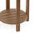 16 Inch Round Outdoor Side Table Adirondack Plastic/Resin Patio Side Table Weather Resistant End Table with Storage Shelf （Set of 2）-1624185077
