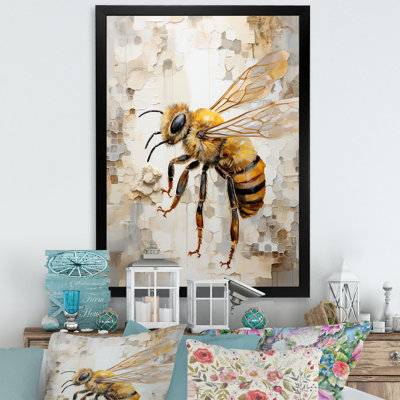 Minimalisme «Buzzing Bee III» sur toile