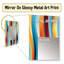 Delainie Popart rayé arc-en-ciel - miroir mural décoratif rayé, miroir moderne, impression d'art en métal-712969817