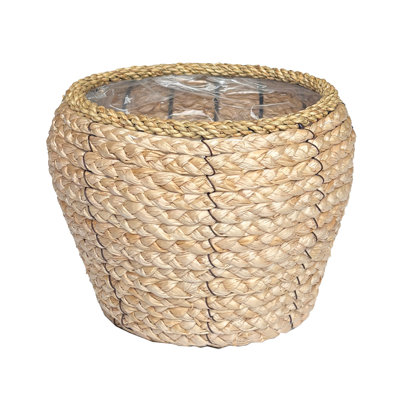Panier à plantes tressé en jonc de mer pour pot de 15 cm, panier à plantes tissé à la main