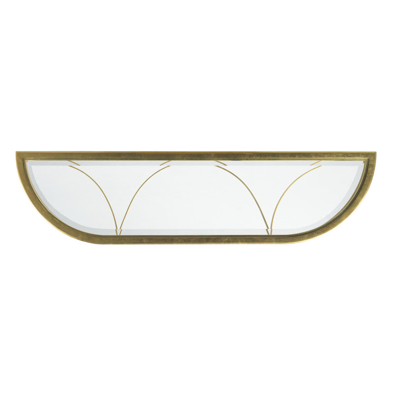 Madeline 60'' W Glass Console Table, Gold Leaf
