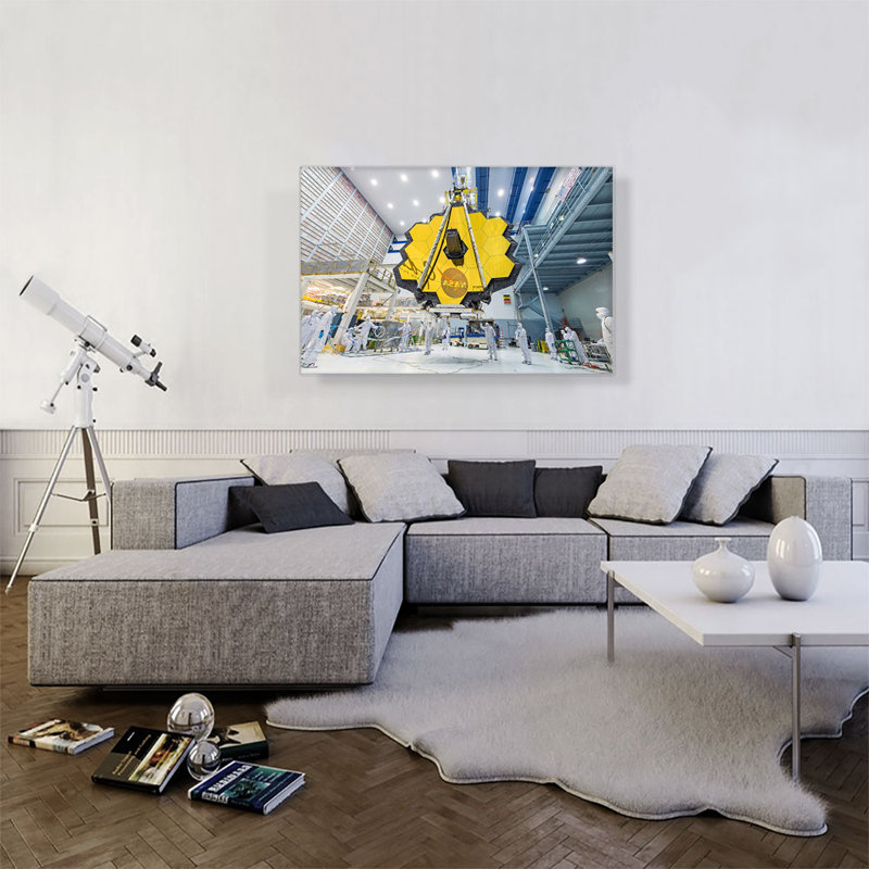 NASA James Webb Telescope Engineering - Reproduction de photo sur toile tendue, H 26 po x l 40 po x P 0,75 po