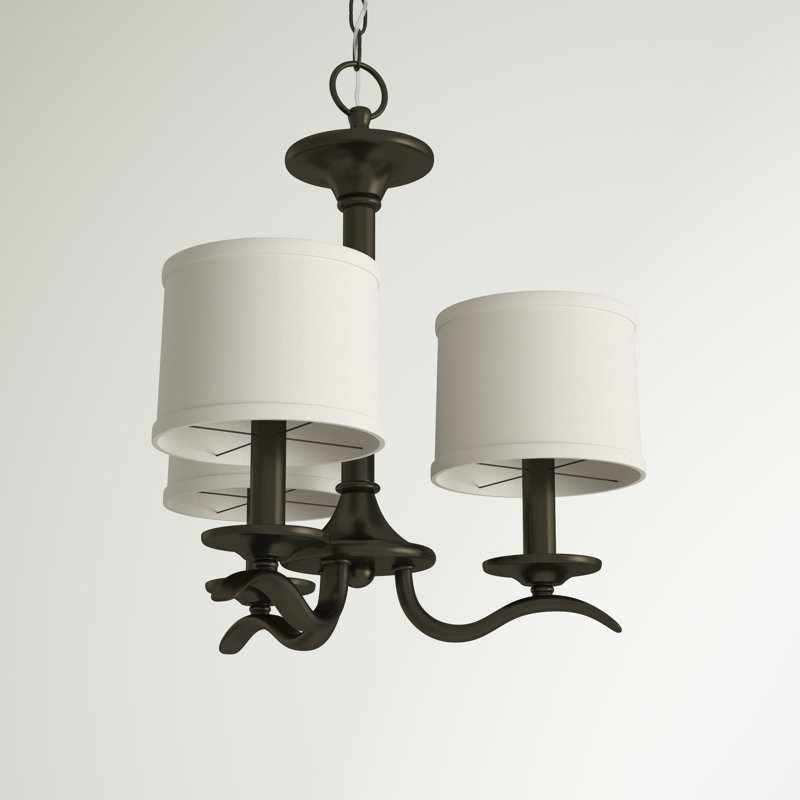 Armindo 3 - Light Dimmable Classic / Traditional Chandelier, Antique Bronze