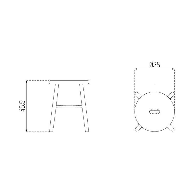 J27 Accent Stool, Pure White