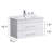 Wall-Mounted Bathroom Vanity with Soft-Close Double Drawers