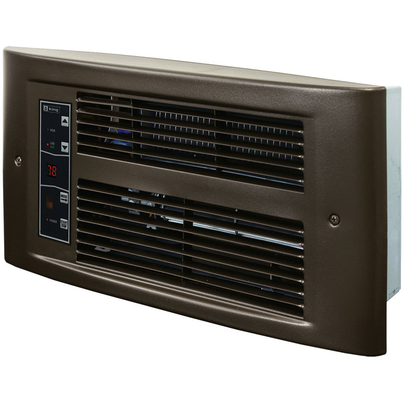 King Electric Electric Wall Mounted Space Heater with Adjustable Thermostat and with Digital Display, Oiled Bronze