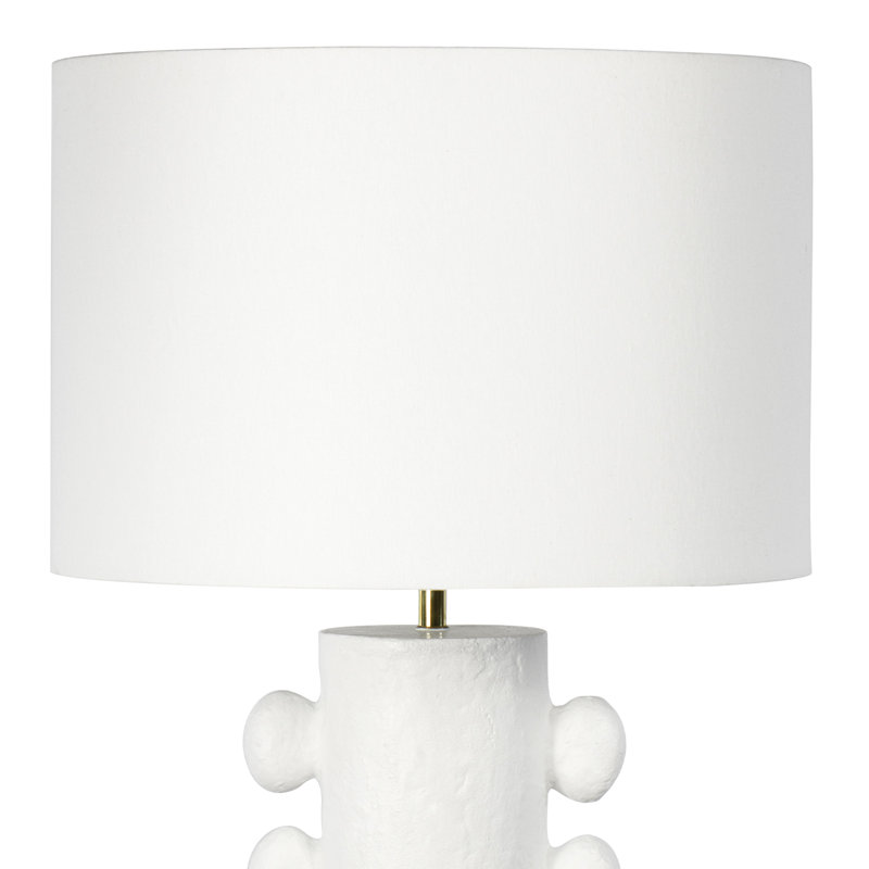 Sanya Metal Table Lamp, White, 30" H x 17" W x 17" D