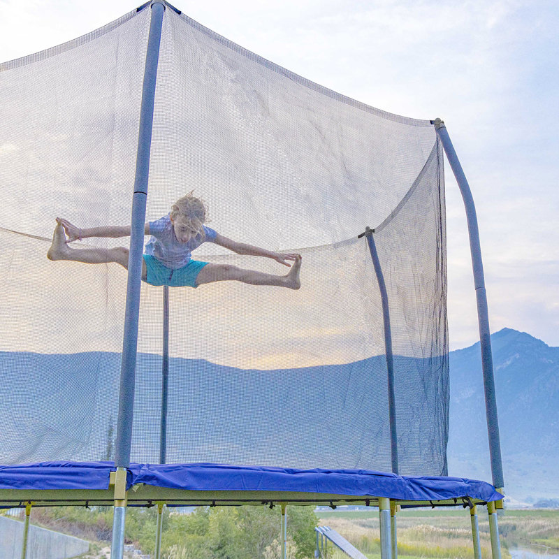 Skywalker 12' Round Trampoline with Safety Enclosure, Blue