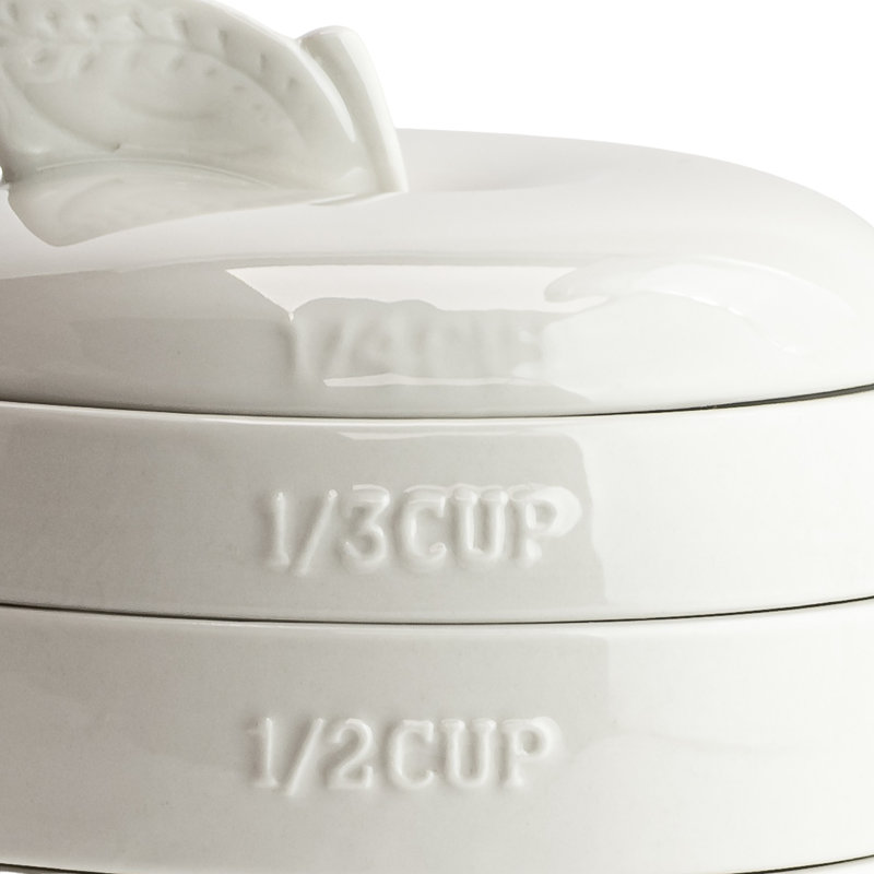 Tasses à mesurer tranchées, blanc, Blanc