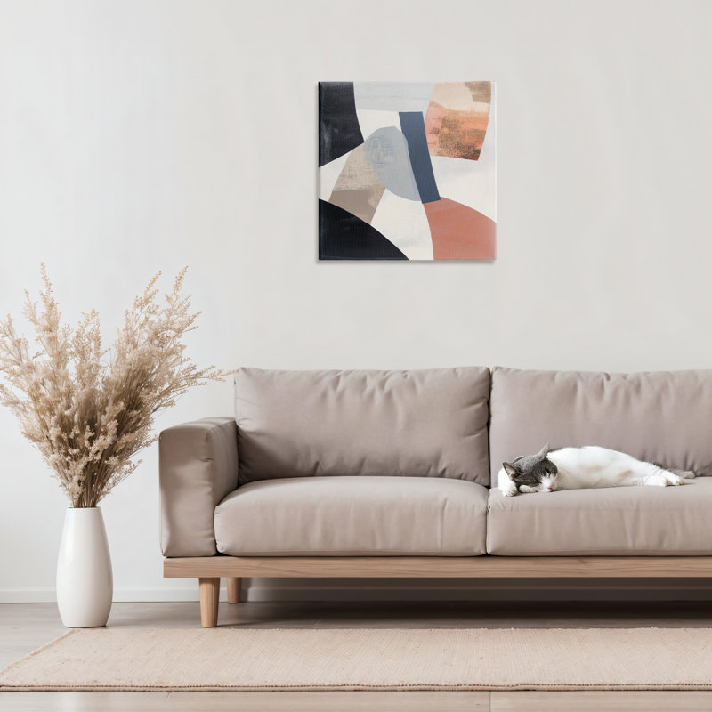 «Fragmented Abstract Arrangement Canvas», conception par Mona Grace, H 17 po x l 17 po