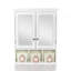 White Wood Wall Mounted Bathroom Medicine Cabinet With Mirror, 2 Doors And Adjustable Shelves | Gift Idea
