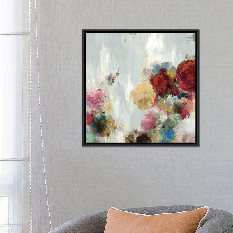 " Septembre II " by PI Galerie, 18" H x 18" W x 1.5" D, Black Framed Canvas, No Mat