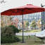 Grand parasol d'extérieur double face 14,8 pi avec manivelle (kaki) (sans base)-1036814082