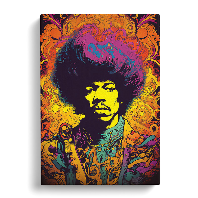 Jimi Hendrix Nouveau - No Frame Print, 76cm H x 50cm W x 3cm D