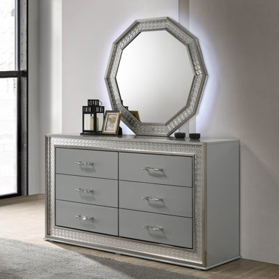 Lanier 6-Drawer Dresser With Mirror