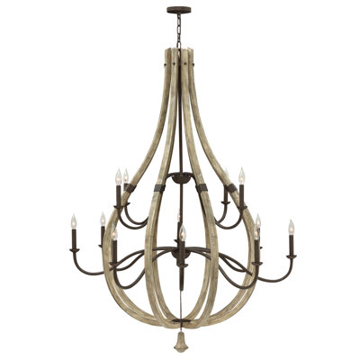 Lustre de style chandelier à deux niveaux Oceane